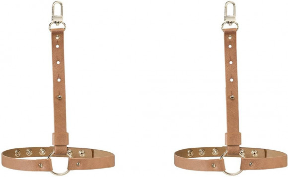 Коричневые гартеры с металлической фурнитурой Коричневые гартеры с металлической фурнитурой