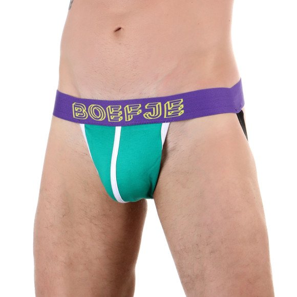 Изумрудные мужские трусы-джоки с брендированным поясом Изумрудные мужские трусы-джоки с брендированным поясом