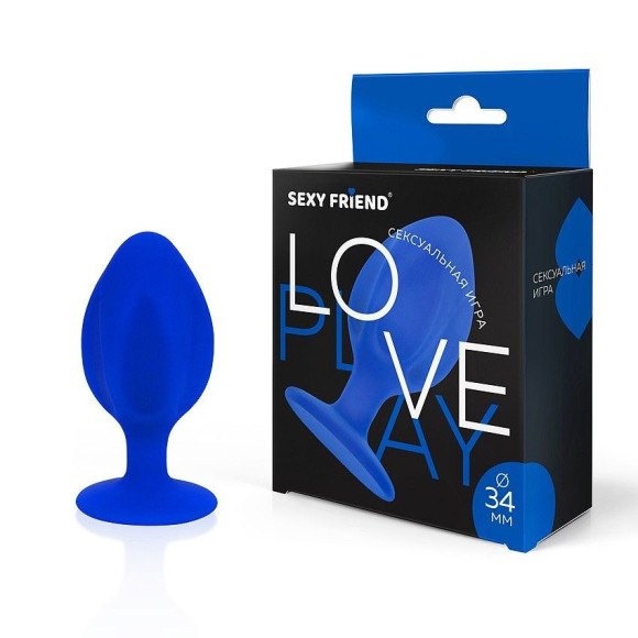 Синяя силиконовая анальная пробка - 7 см. Синяя силиконовая анальная пробка - 7 см.