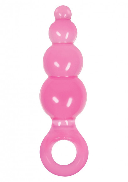 Малая розовая анальная пробка Jolie - Ripples Малая розовая анальная пробка Jolie - Ripples