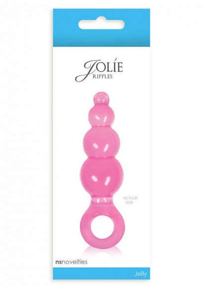 Малая розовая анальная пробка Jolie - Ripples Малая розовая анальная пробка Jolie - Ripples