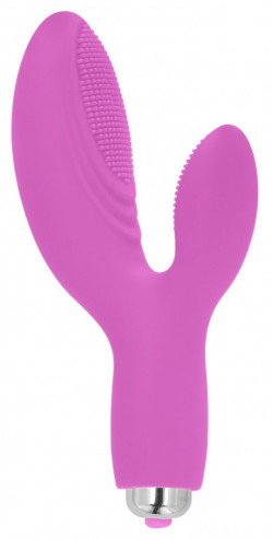 Розовый G-стимулятор Holy с 10 режимами вибрации - 14,1 см.