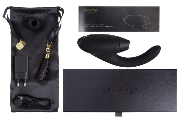 Чёрный стимулятор 2-в-1 для женщин Womanizer InsideOut Чёрный стимулятор 2-в-1 для женщин Womanizer InsideOut