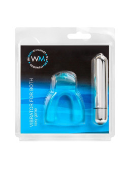 Голубая капа с вибропулей для оральных ласк Голубая капа с вибропулей для оральных ласк