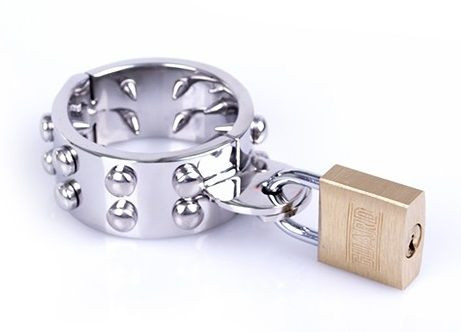 Кольцо фиксатор на пенис для любителей проколов Cylinder Spikes L Кольцо фиксатор на пенис для любителей проколов Cylinder Spikes L