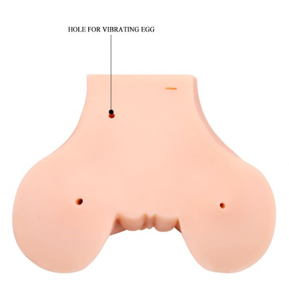 Телесная вибровагина Julie с 2 рабочими отверстиями Телесная вибровагина Julie с 2 рабочими отверстиями