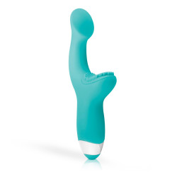 Зеленый вибратор для G-стимуляции с клиторальной щеточкой Yuki G-Spot Vibrator - 19 см. Зеленый вибратор для G-стимуляции с клиторальной щеточкой Yuki G-Spot Vibrator - 19 см.
