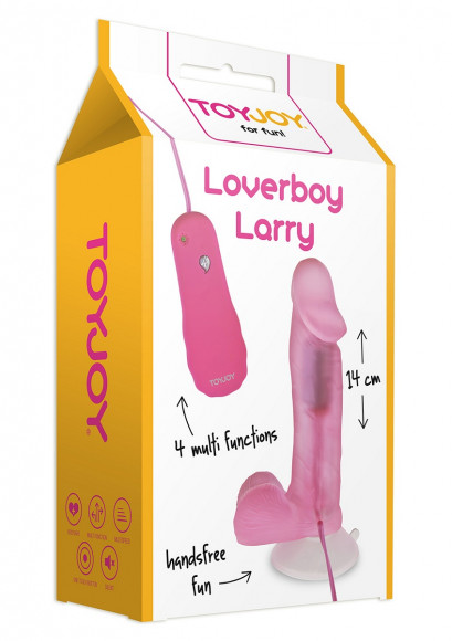Розовый вибратор на присоске LOVERBOY LARRY - 14 см. Розовый вибратор на присоске LOVERBOY LARRY - 14 см.
