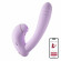 Сиреневый вибратор с возвратно-поступательными движениями и нагревом Minaka