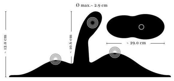 Черная виброподушка с 3 моторами Vibepad 3 Черная виброподушка с 3 моторами Vibepad 3