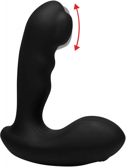 Черный стимулятор простаты Alpha-Pro 7X P-Milker Silicone Prostate Stimulator with Milking Bead Черный стимулятор простаты Alpha-Pro 7X P-Milker Silicone Prostate Stimulator with Milking Bead