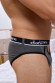 Темно-серые мужские трусы-брифы с вырезом Темно-серые мужские трусы-брифы с вырезом