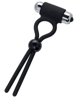 Черное эрекционное лассо Ect с виброэлементом Черное эрекционное лассо Ect с виброэлементом