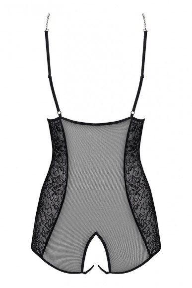 Пикантное боди Diamond с интимным доступом и сверкающим декором