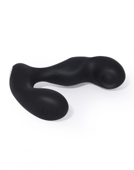 Черный вибромассажер простаты с пульсацией Iker - 13,4 см Черный вибромассажер простаты с пульсацией Iker - 13,4 см