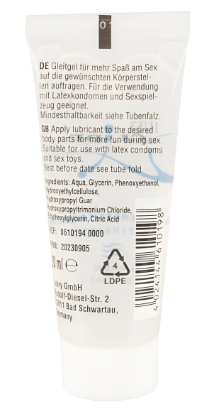 Гель-смазка на водной основе Just Glide - 20 мл.