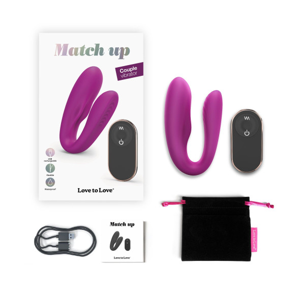 Лиловый вибратор для пар Match Up Couple Vibrator with Remote Control Лиловый вибратор для пар Match Up Couple Vibrator with Remote Control