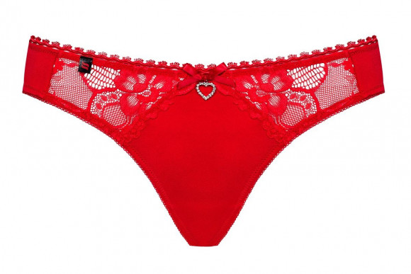 Трусики Heartina с кружевами и подвеской-сердечком