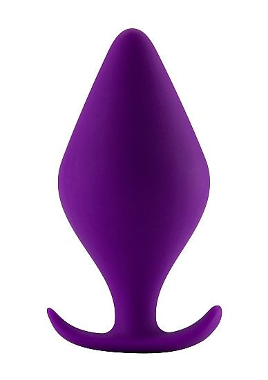 Фиолетовая анальная пробка Butt Plug with Handle Medium - 12 см. Фиолетовая анальная пробка Butt Plug with Handle Medium - 12 см.