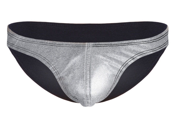 Мужские трусы-слипы с серебристой передней частью Мужские трусы-слипы с серебристой передней частью