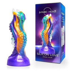 Яркий фантазийный фигурный фаллоимитатор - 22 см. Яркий фантазийный фигурный фаллоимитатор - 22 см.