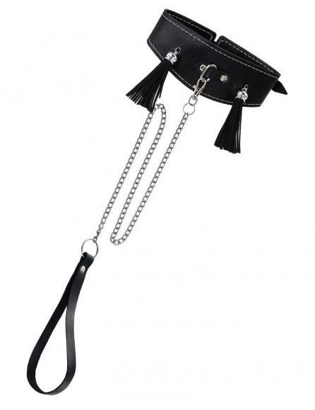 Черный ошейник с кисточками Черный ошейник с кисточками