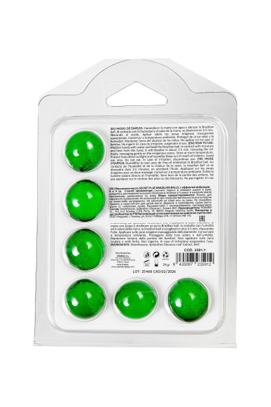 Набор из 6 шариков с массажным маслом Brazilian Balls с эффектом вибрации Набор из 6 шариков с массажным маслом Brazilian Balls с эффектом вибрации