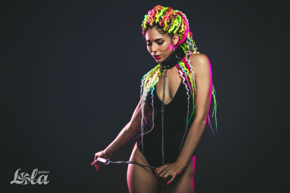 Черный ошейник Fetish с поводком Черный ошейник Fetish с поводком