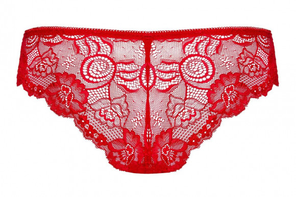 Красные кружевные трусики Secred с цветочным узором Красные кружевные трусики Secred с цветочным узором