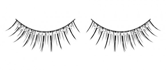 Чёрные накладные ресницы с серебристыми стразами Чёрные накладные ресницы с серебристыми стразами