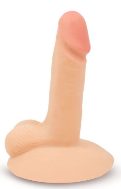 Телесный реалистичный фаллоимитатор с широким основанием - 17 см. Телесный реалистичный фаллоимитатор с широким основанием - 17 см.