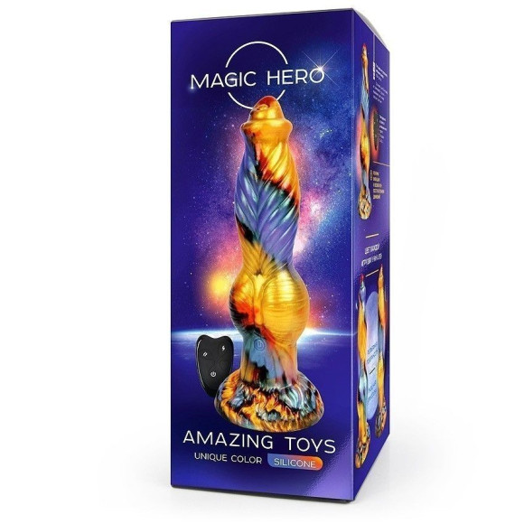 Разноцветный фантазийный вибромассажер - 26 см. Разноцветный фантазийный вибромассажер - 26 см.