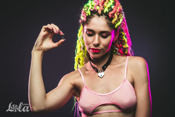 Черный ошейник Utopia с замком и ключиком Черный ошейник Utopia с замком и ключиком