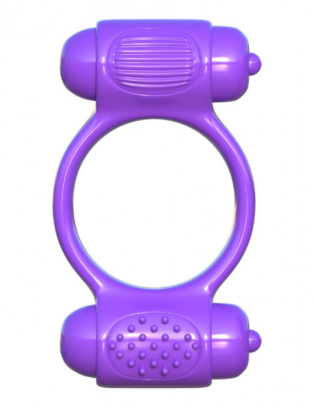 Фиолетовое эрекционное кольцо с 2 виброэлементами Magic Touch Couples Ring Фиолетовое эрекционное кольцо с 2 виброэлементами Magic Touch Couples Ring
