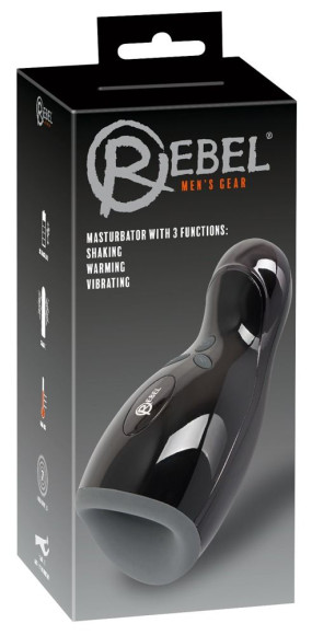 Черный мастурбатор Rebel Masturbator с нагревом Черный мастурбатор Rebel Masturbator с нагревом