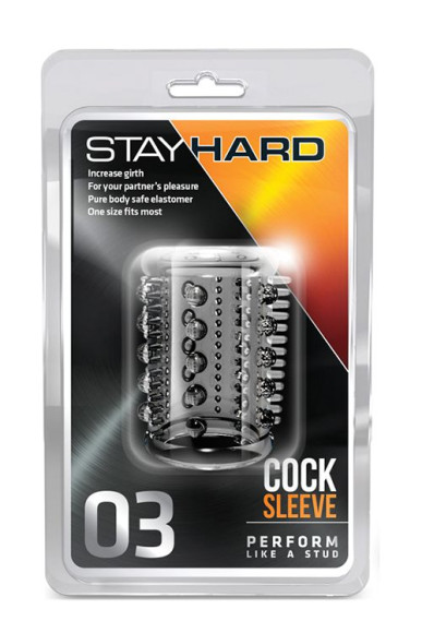Прозрачная насадка с шипами и шишечками STAY HARD COCK SLEEVE 03 CLEAR Прозрачная насадка с шипами и шишечками STAY HARD COCK SLEEVE 03 CLEAR