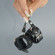 Черный кожаный брелок в виде наручников Черный кожаный брелок в виде наручников