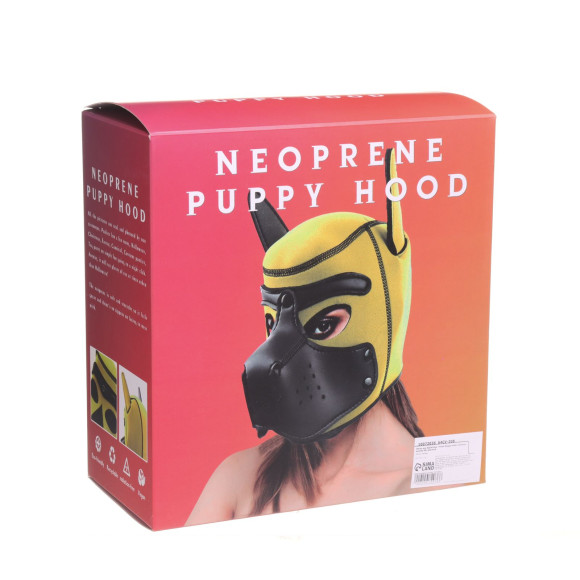 Красная неопреновая БДСМ-маска Puppy Play Красная неопреновая БДСМ-маска Puppy Play